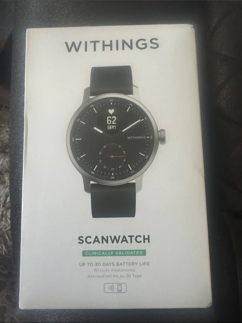WITHINGS ScanWatch Hybrid Smart Watch, Heart Rate Monitoring, Fitness Tracke